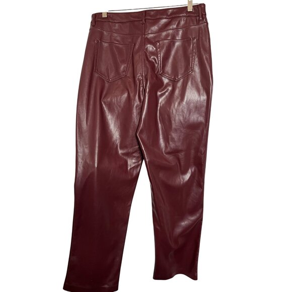 NWOT Joie Limited Edition Pants Women Size 10  Stretch Faux Leather Straight Leg - Picture 5 of 12
